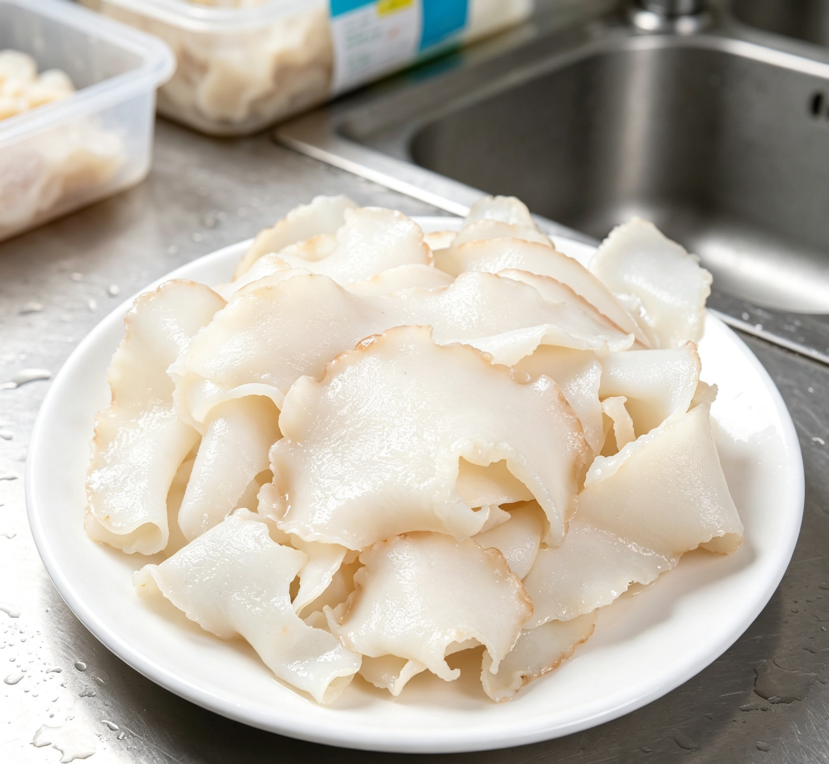 Fresh Sliced Sea Snail Meat